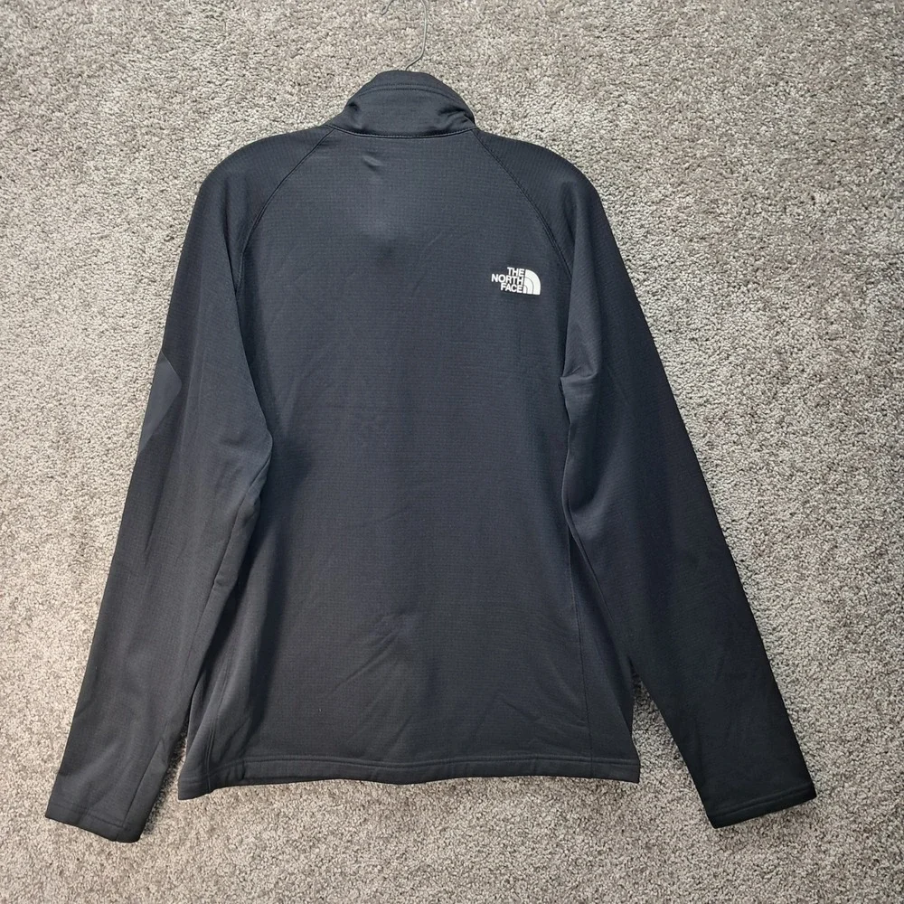 The North Face Mens Black Full Zip Grid Fleece Jacket Spectrum Health Large 7497